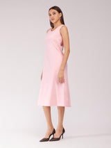 A-line Midi Dress - Pink