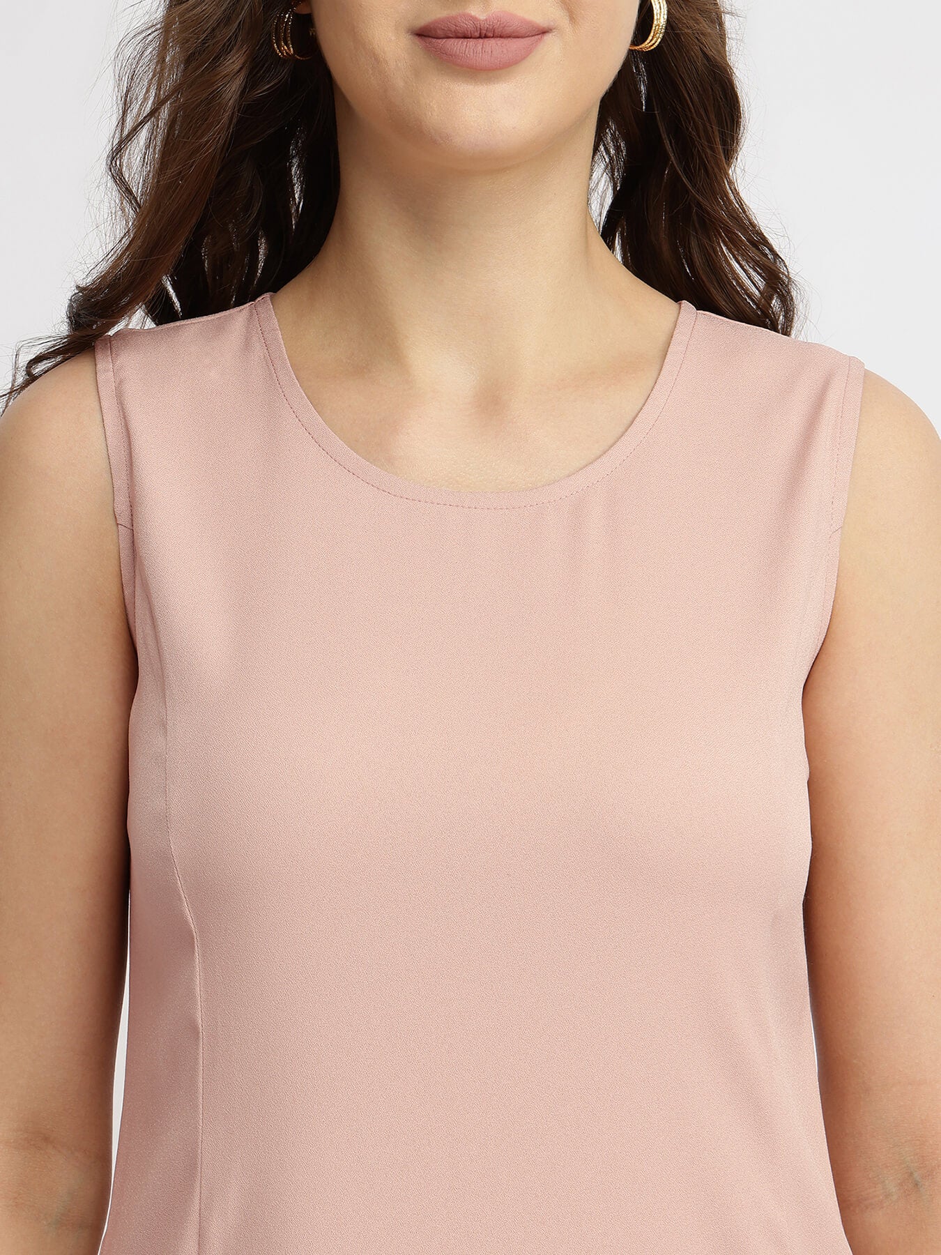 A-line Midi Dress - Blush Pink
