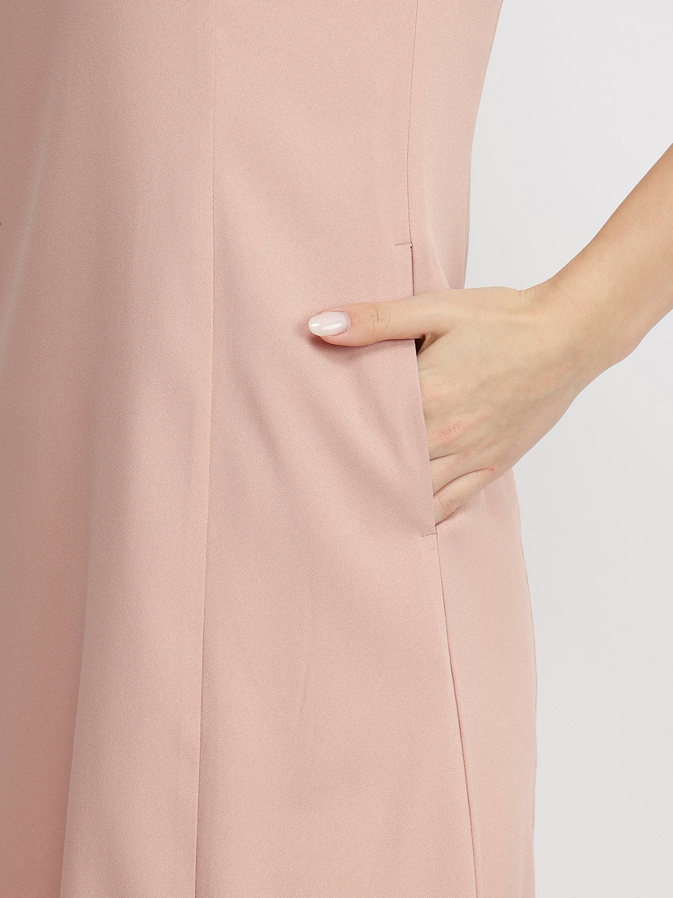 A-line Midi Dress - Blush Pink