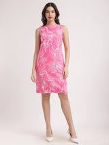 Cotton Shift Dress - Pink