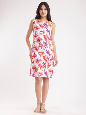 Floral Shift Dress - Multicolour