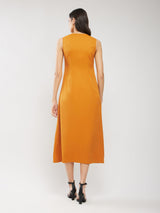 A-line Midi Dress - Mustard