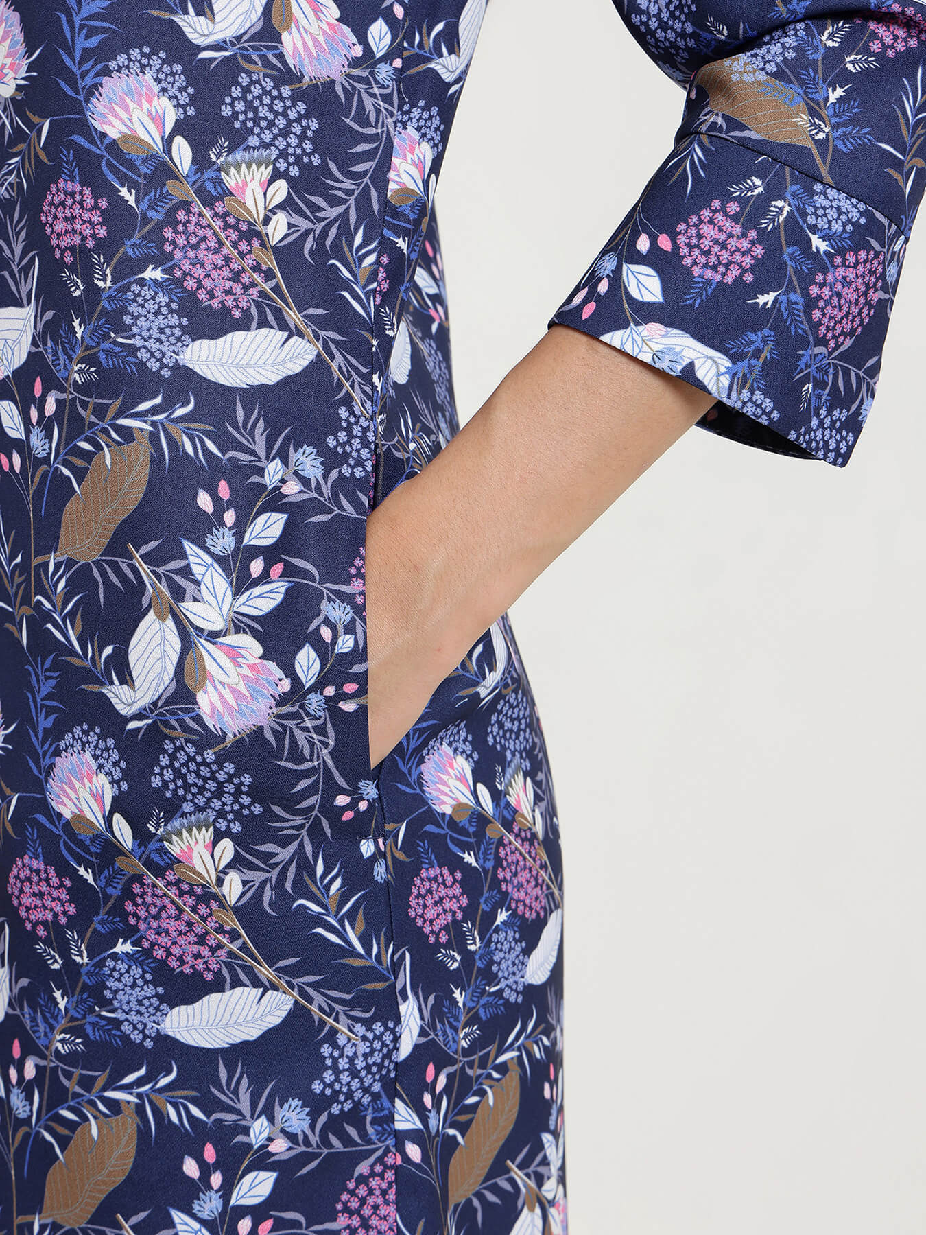 Floral Shift Dress - Blue