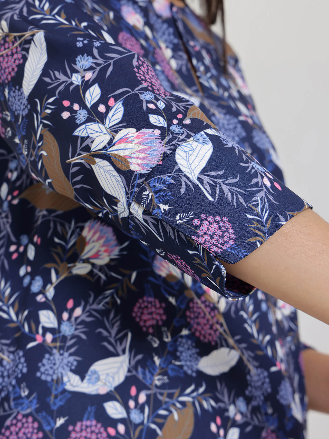 Floral Shift Dress - Blue