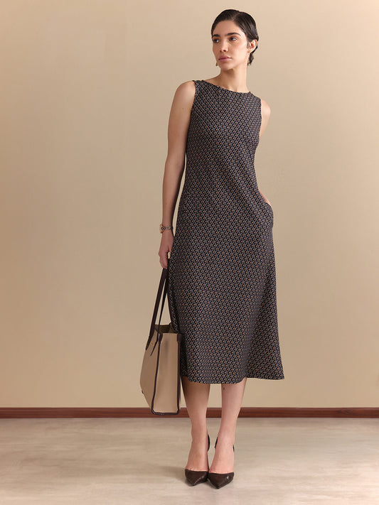 A-Line Midi Dress - Multicolour