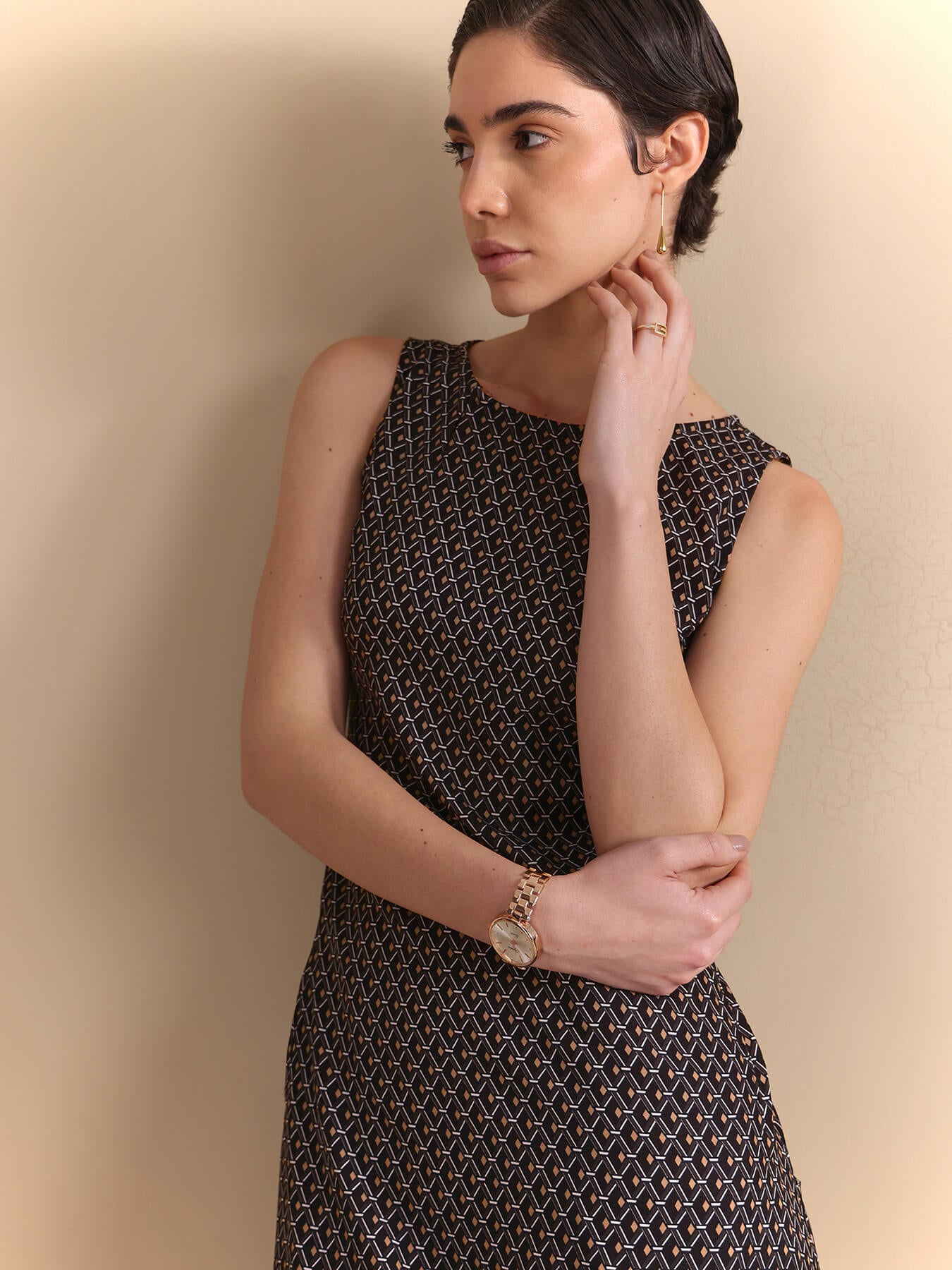 A-Line Midi Dress - Multicolour