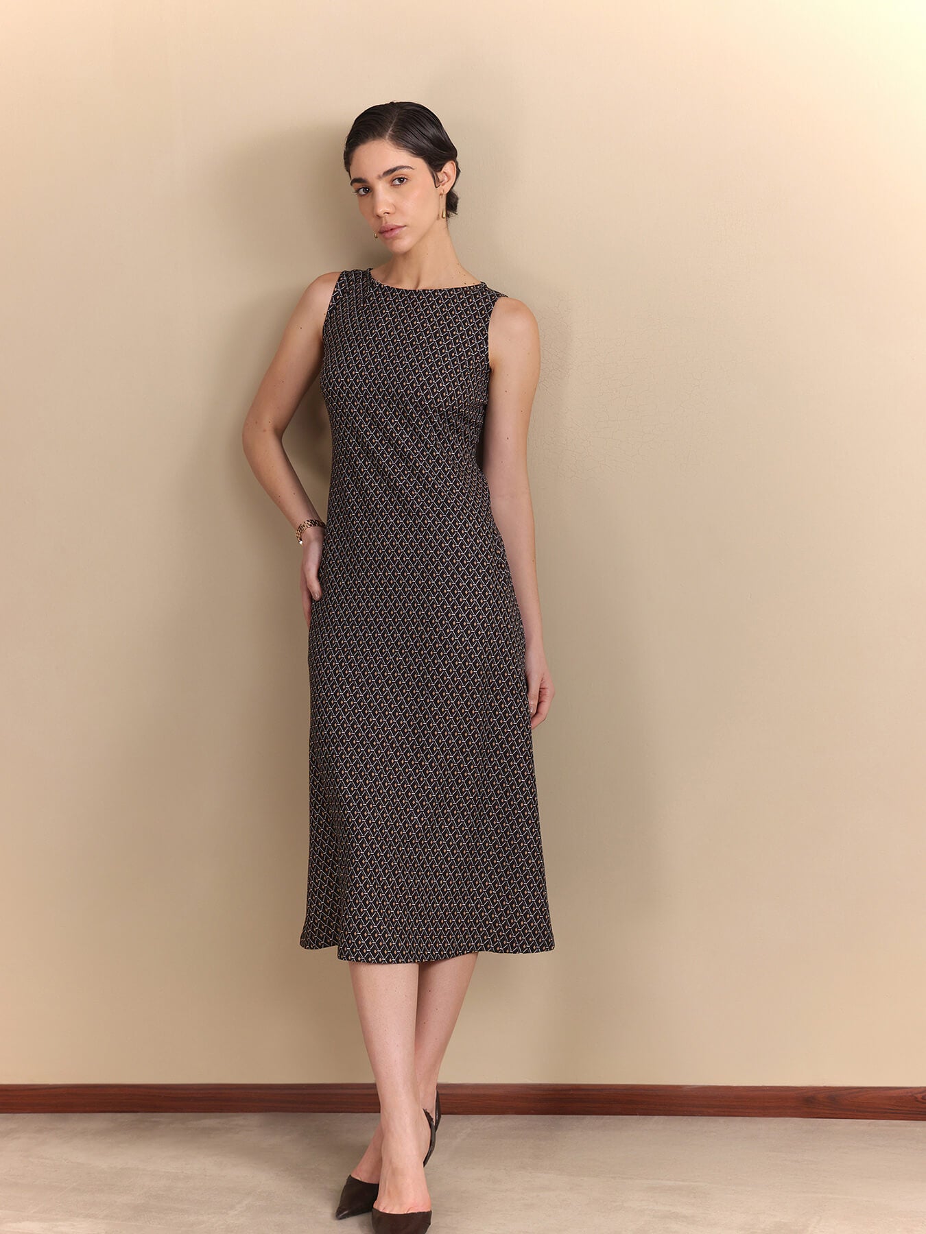 A-Line Midi Dress - Multicolour