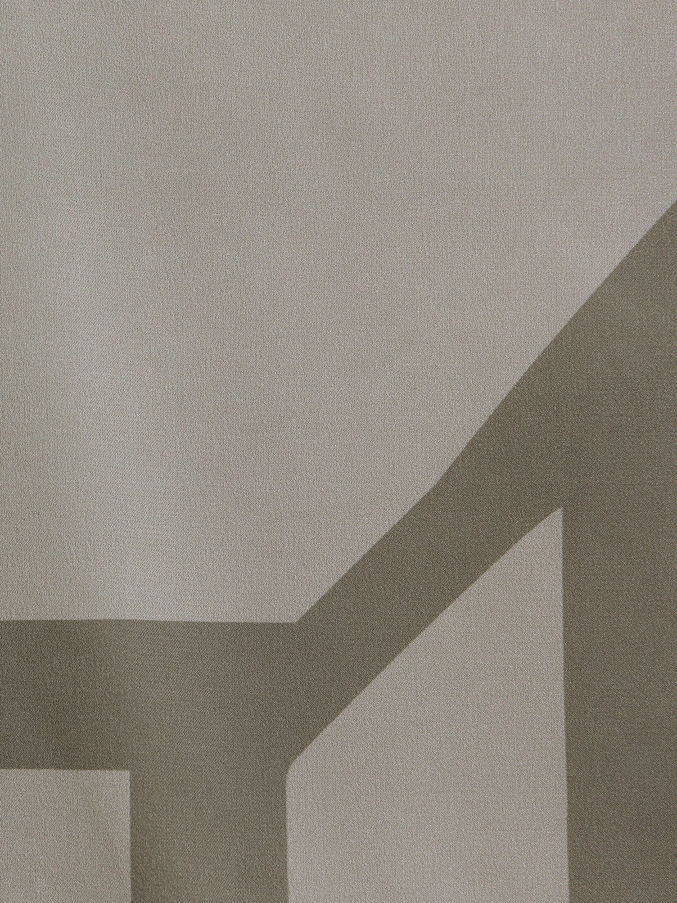 Abstract Print Shift Dress - Olive