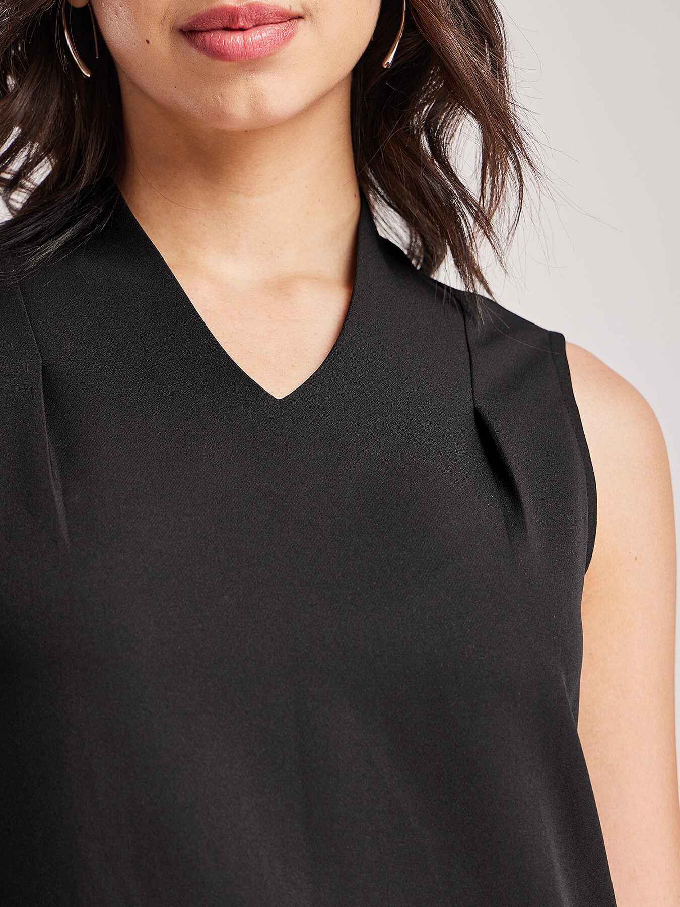 Solid A-Line Dress - Black