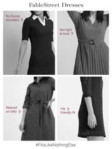 Quarter Sleeve Colour Block Above Knee Dress - Black & White