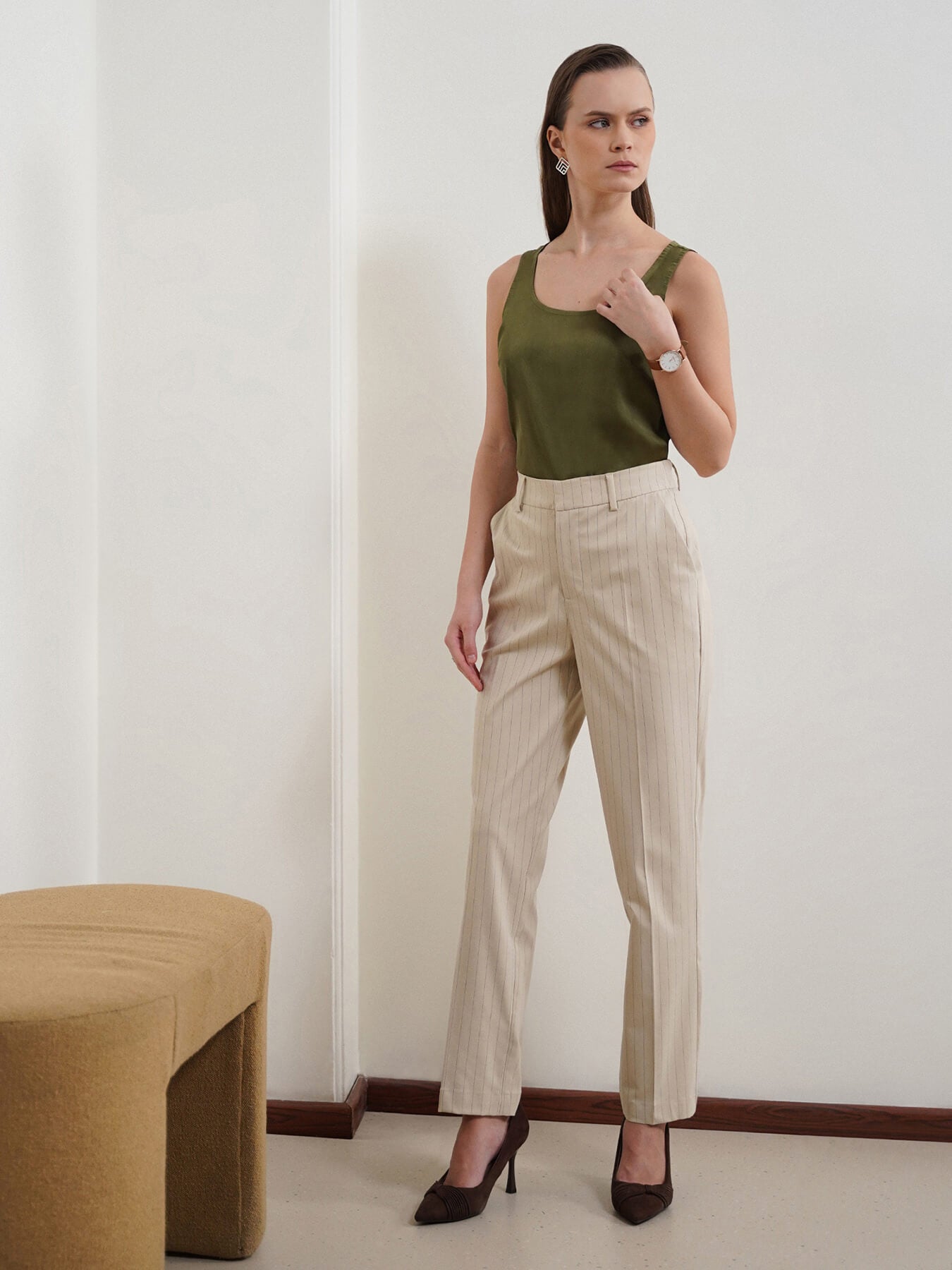 Scoop Neck Top - Olive