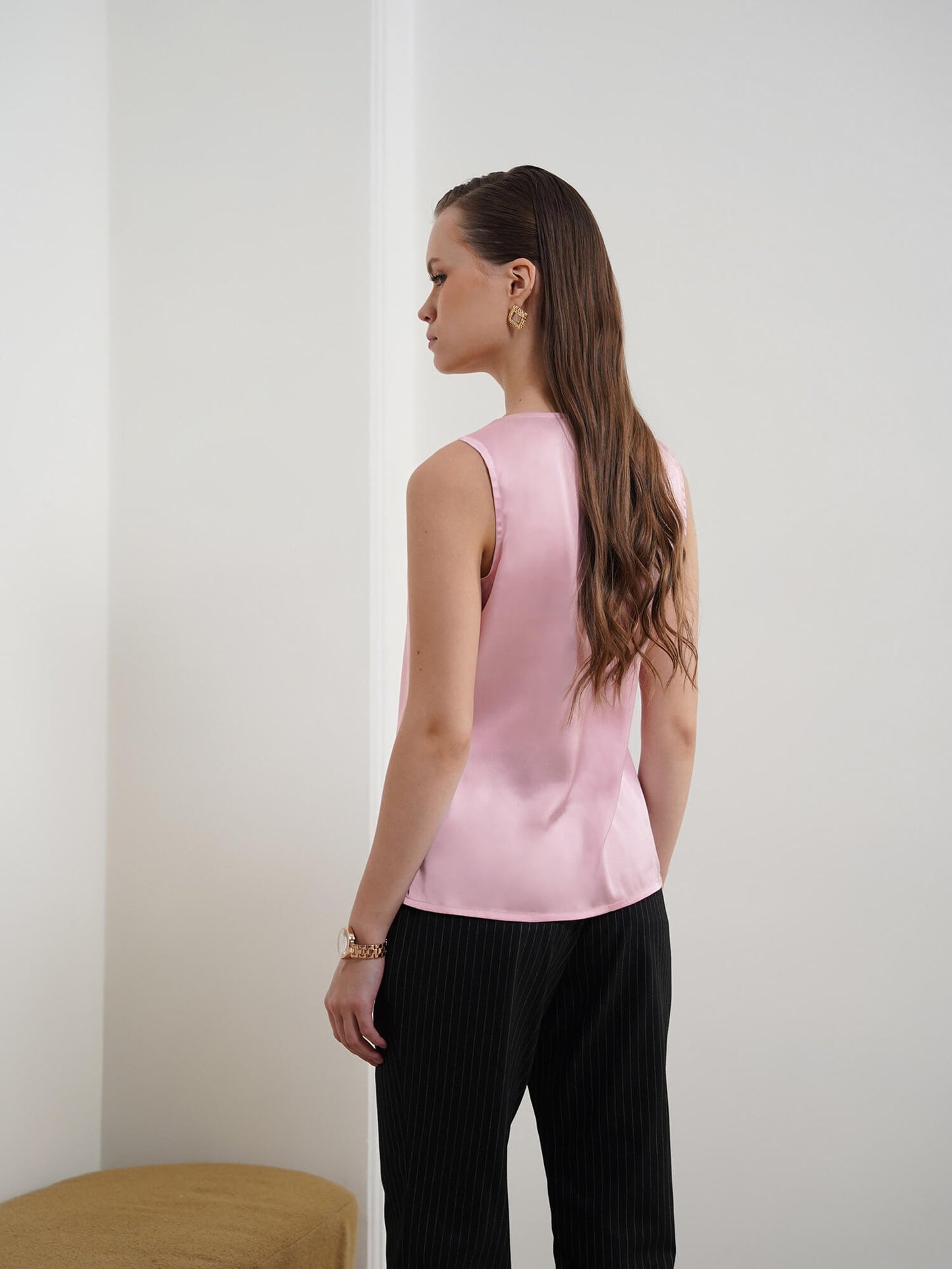 V-Neck Top - Pink