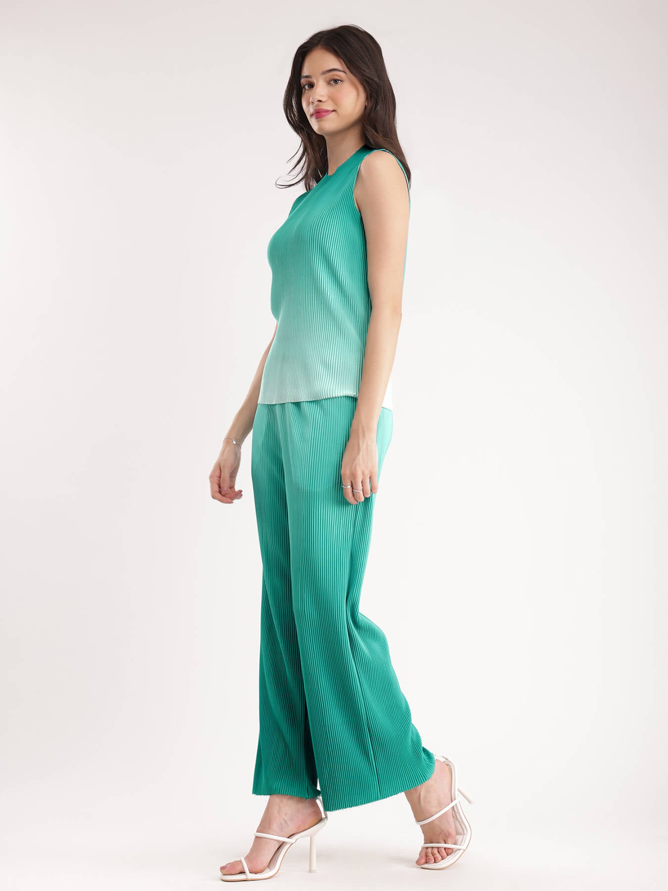 Ombre Knitted Co-ord Set - Green