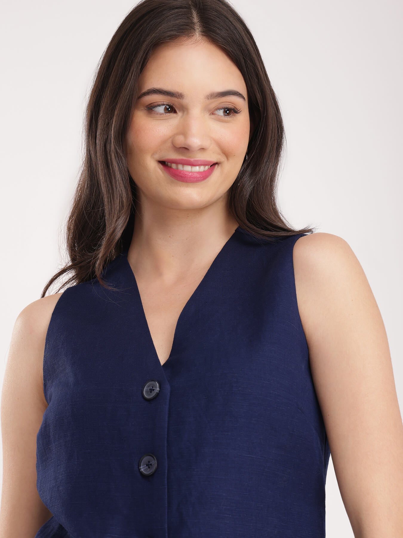 Linen Co-ord Set - Navy Blue