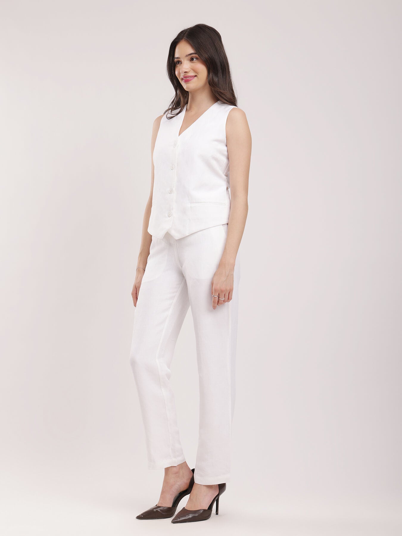 Linen Co-ord Set - White