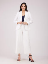 Single Breasted Blazer And Trousers Co-ord Set - Off White