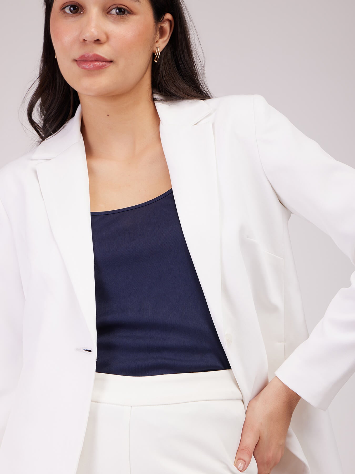 Single Breasted Blazer And Trousers Co-ord Set - Off White