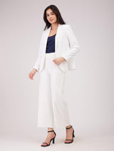 Single Breasted Blazer And Trousers Co-ord Set - Off White