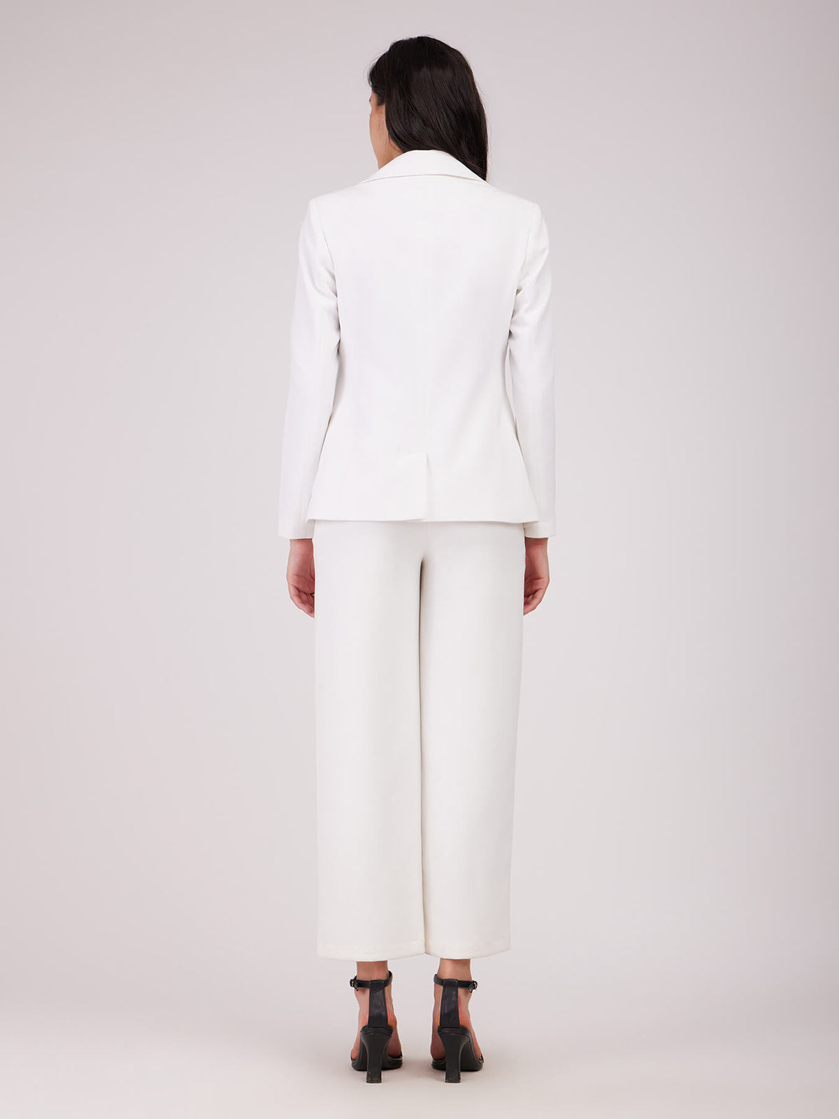 Single Breasted Blazer And Trousers Co-ord Set - Off White