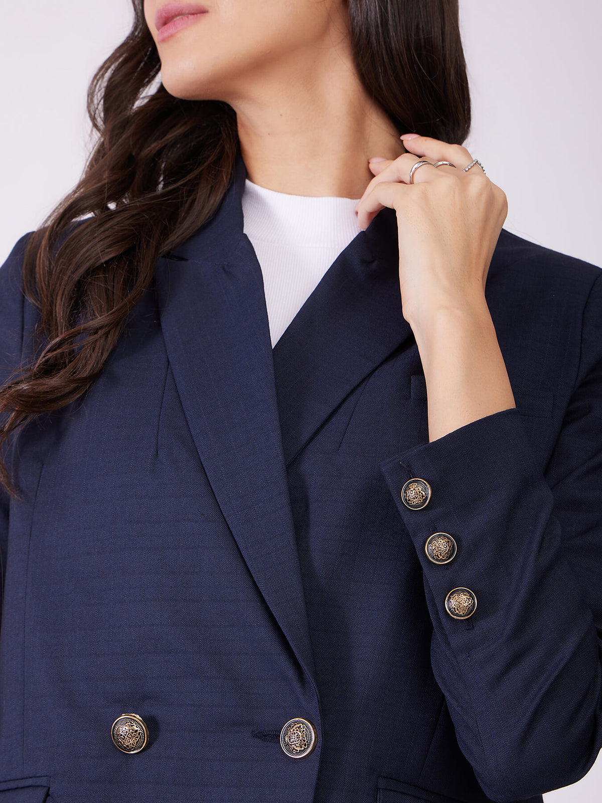 Blazer And Trousers Co-ord Set - Navy