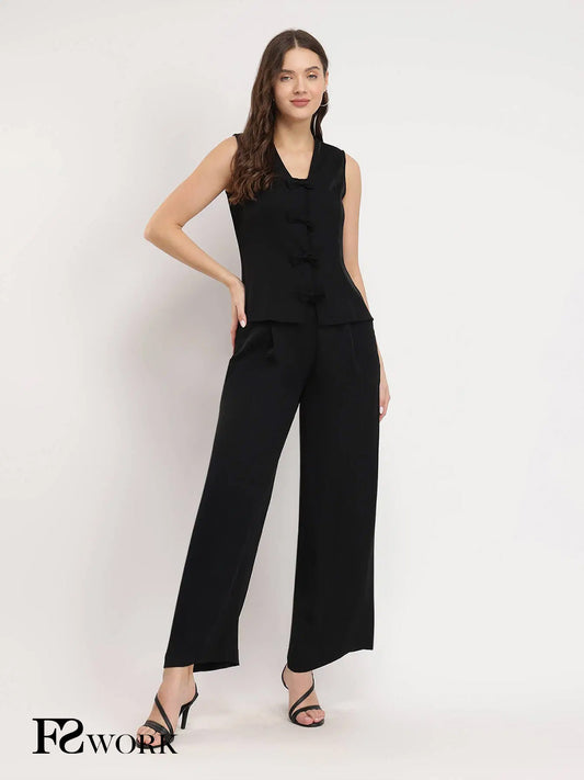 Waistcoat Co-ord - Black