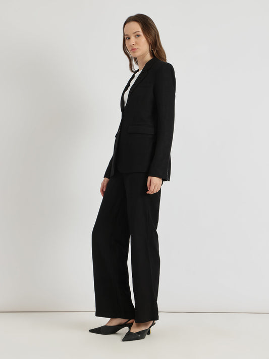 Linen Blazer Co-ord - Black