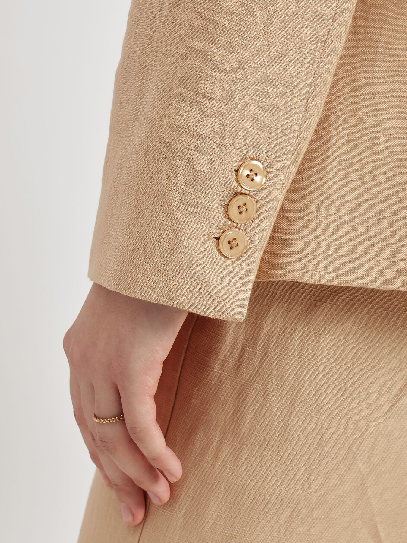 Linen Blazer Co-ord - Beige