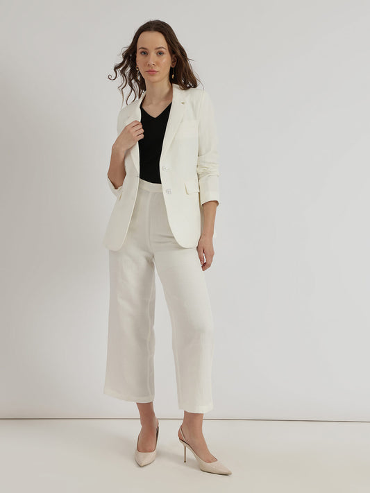 Linen Blazer Co-ord - Off White