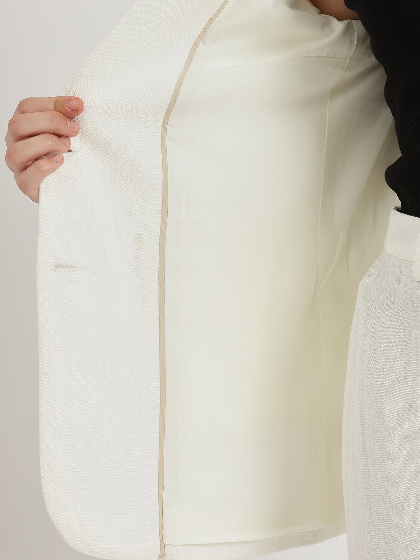 Linen Blazer Co-ord - Off White