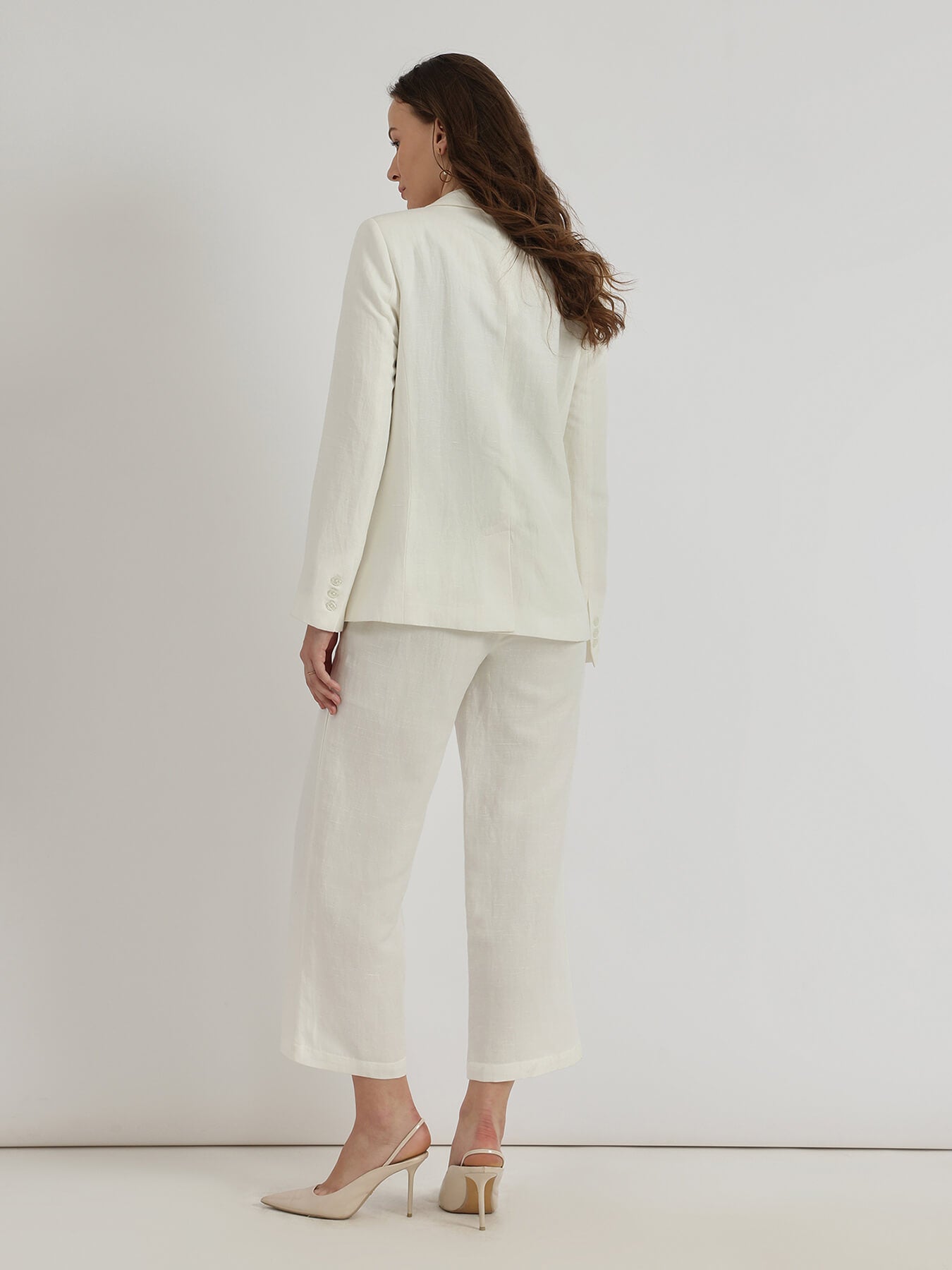 Linen Blazer Co-ord - Off White