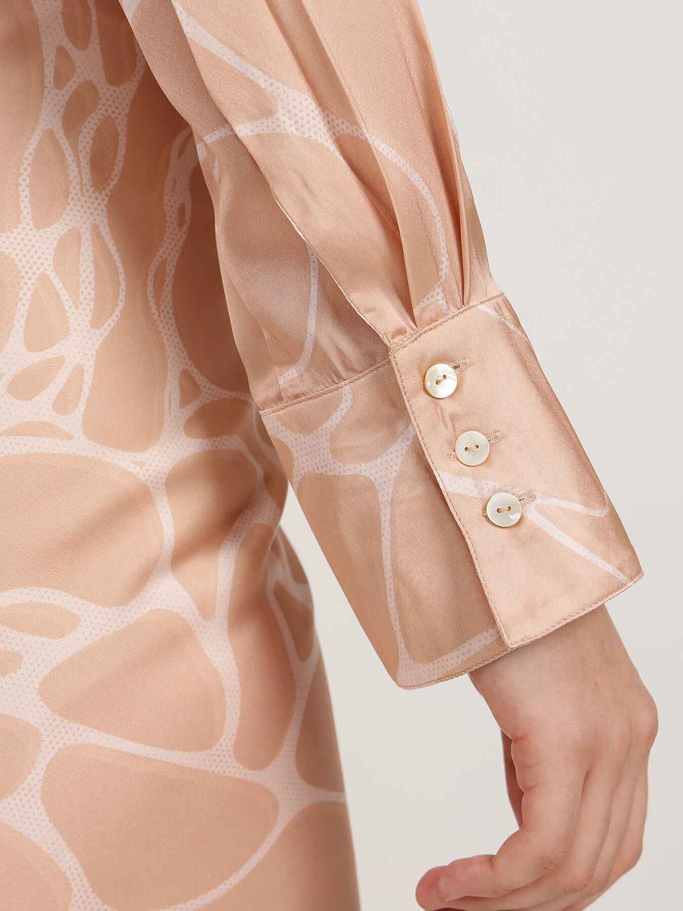 Shirt and A-Line Skirt Coord - Peach