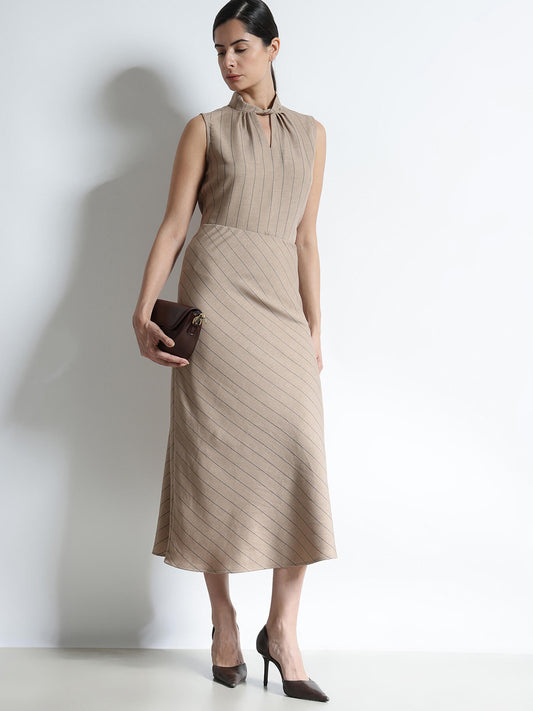 Top and A-line Skirt Co-ord- Brown