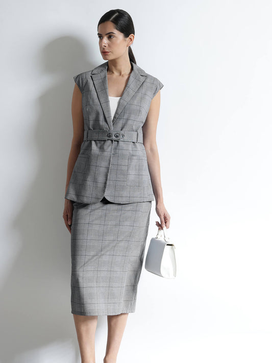 Jacket and skirt Co-ord -Grey