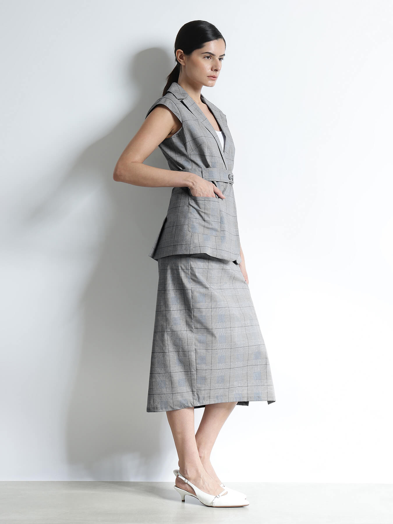 Jacket and skirt Co-ord -Grey