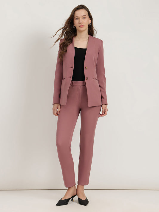 Blazer and Trousers Co-ord - Dusty Pink