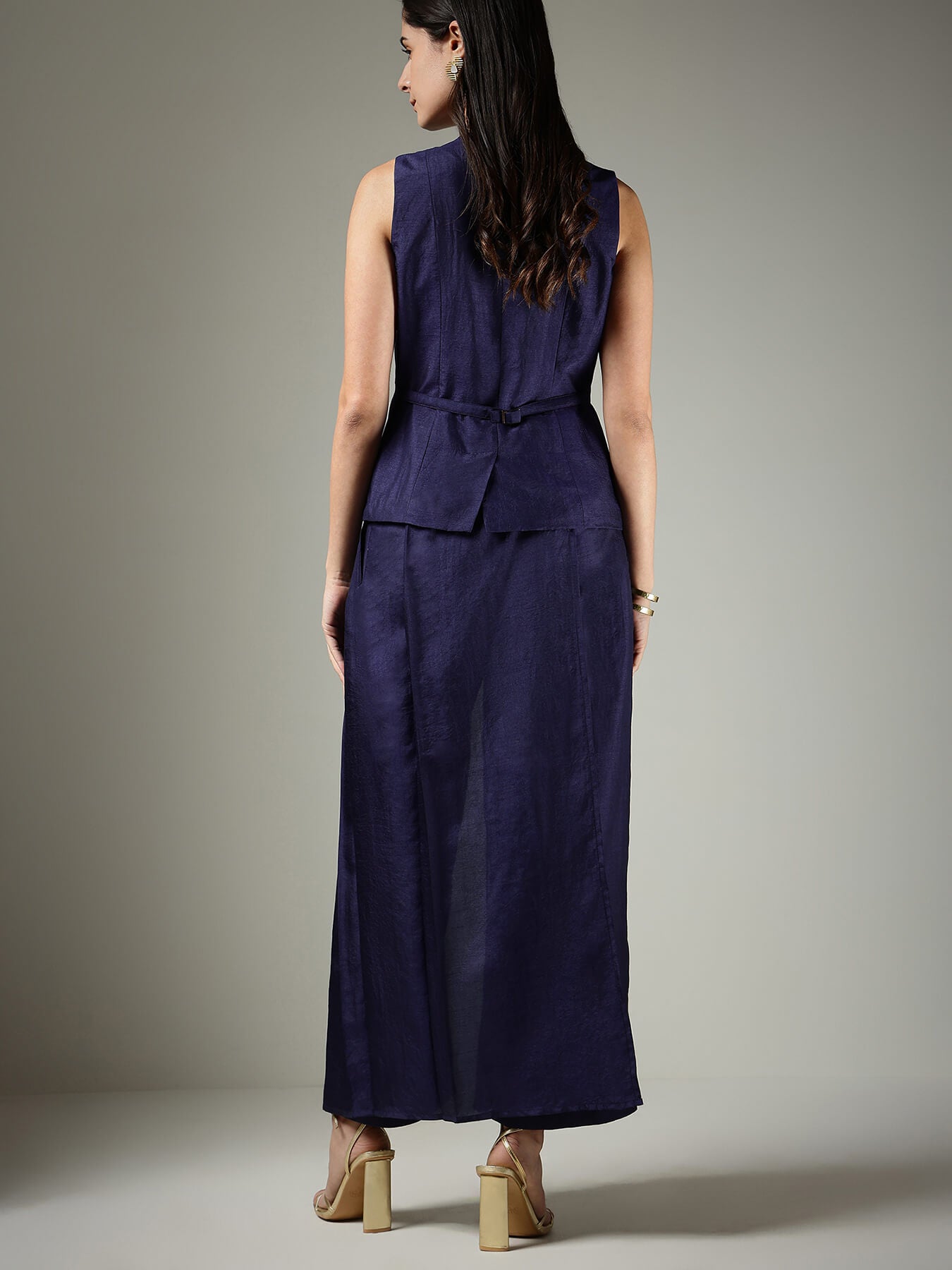 Waistcoat & Trousers Co-ord Set -  Navy Blue