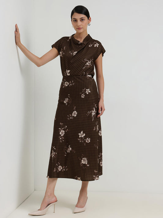 Plaid Floral Coord - Olive