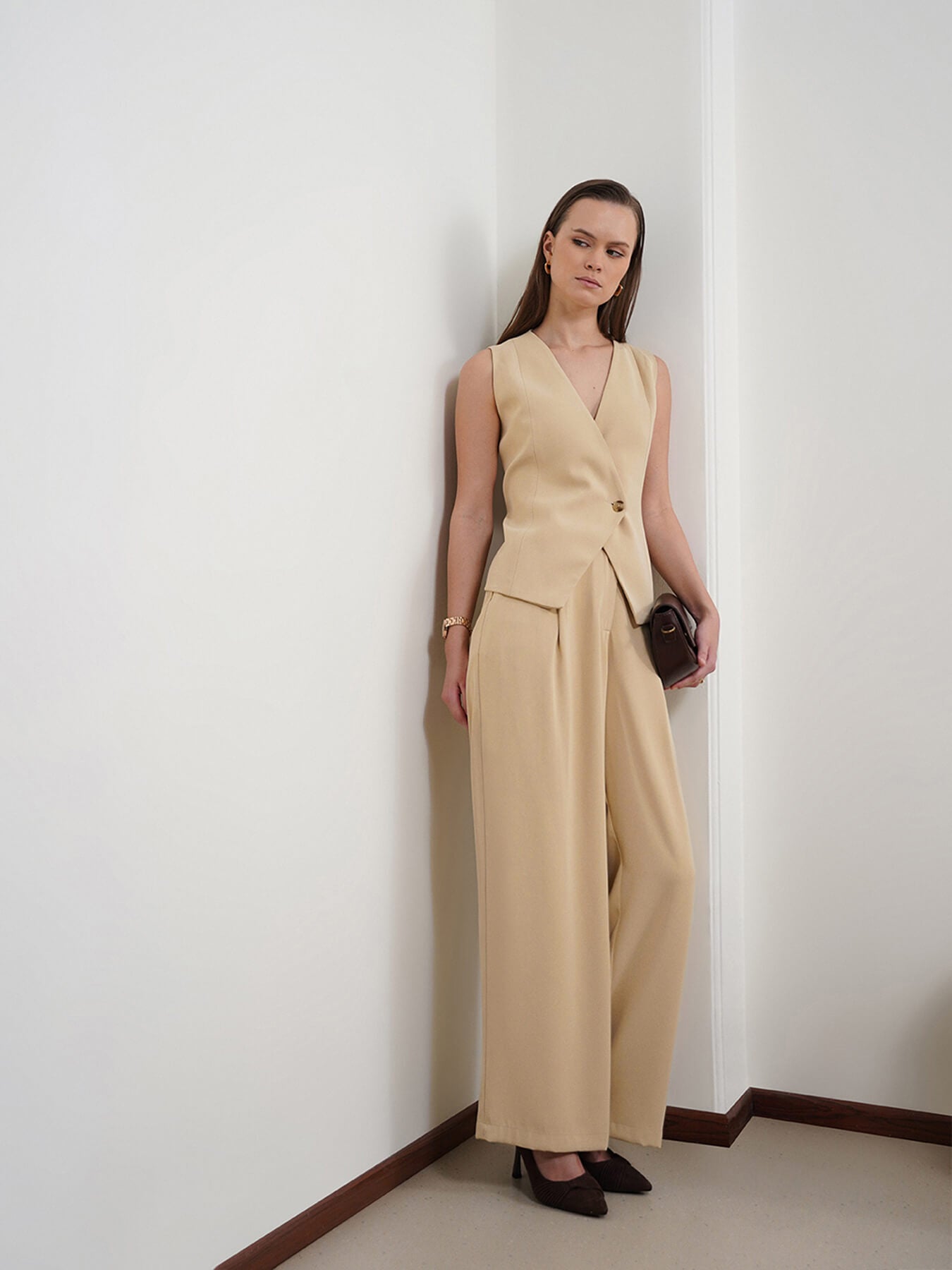 Waistcoat and Trousers Coord - Beige