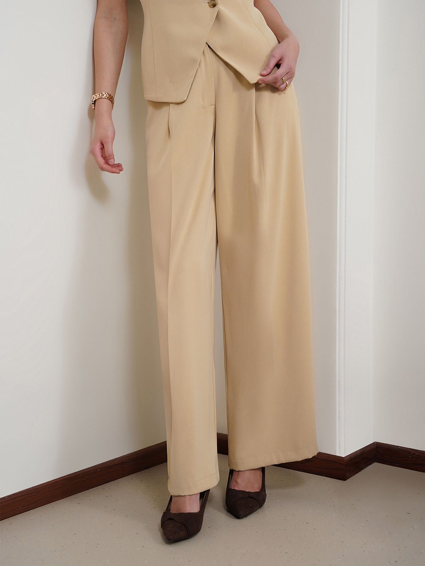Waistcoat and Trousers Coord - Beige