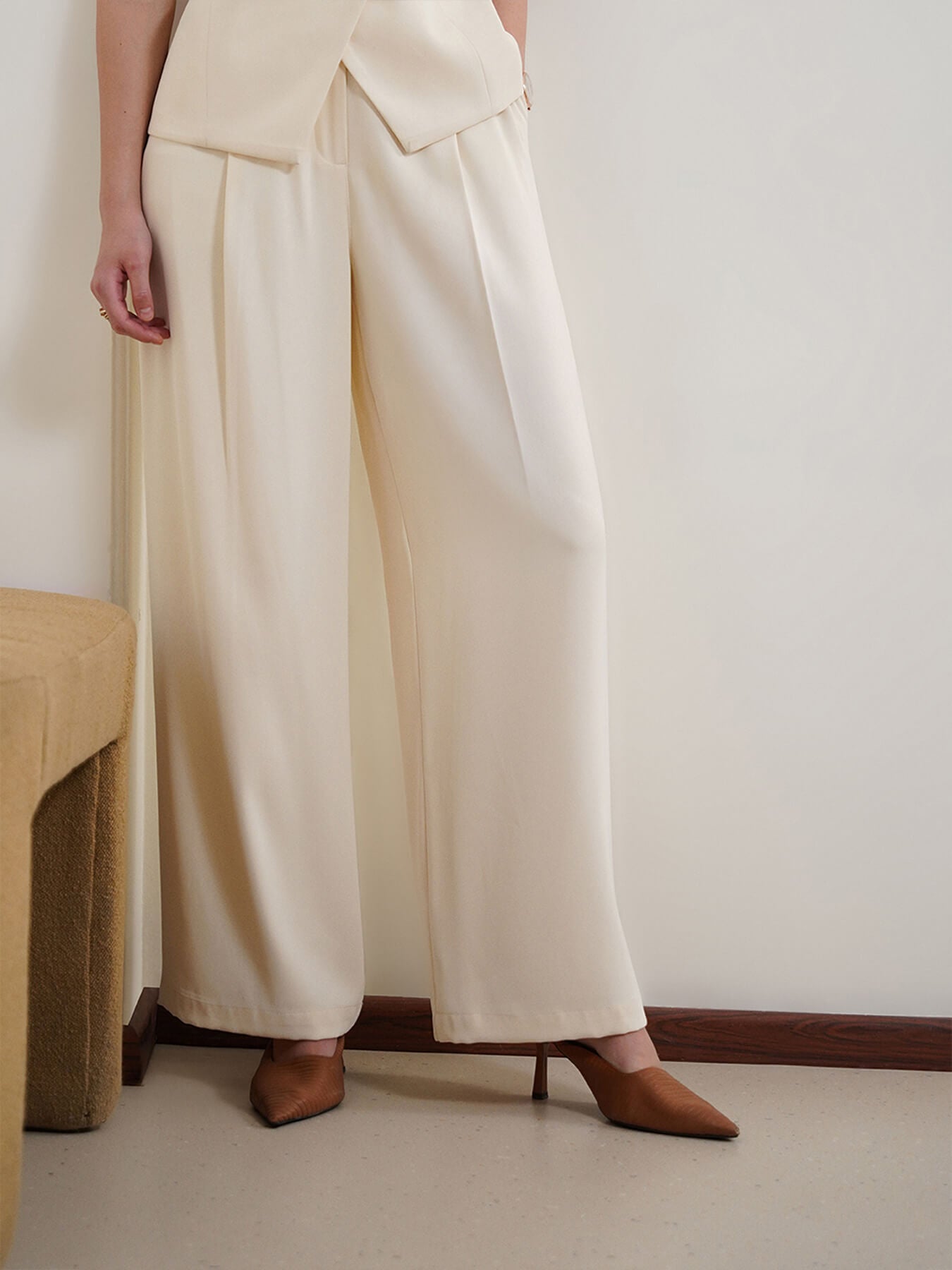 Waistcoat and Trousers Coord - Off White