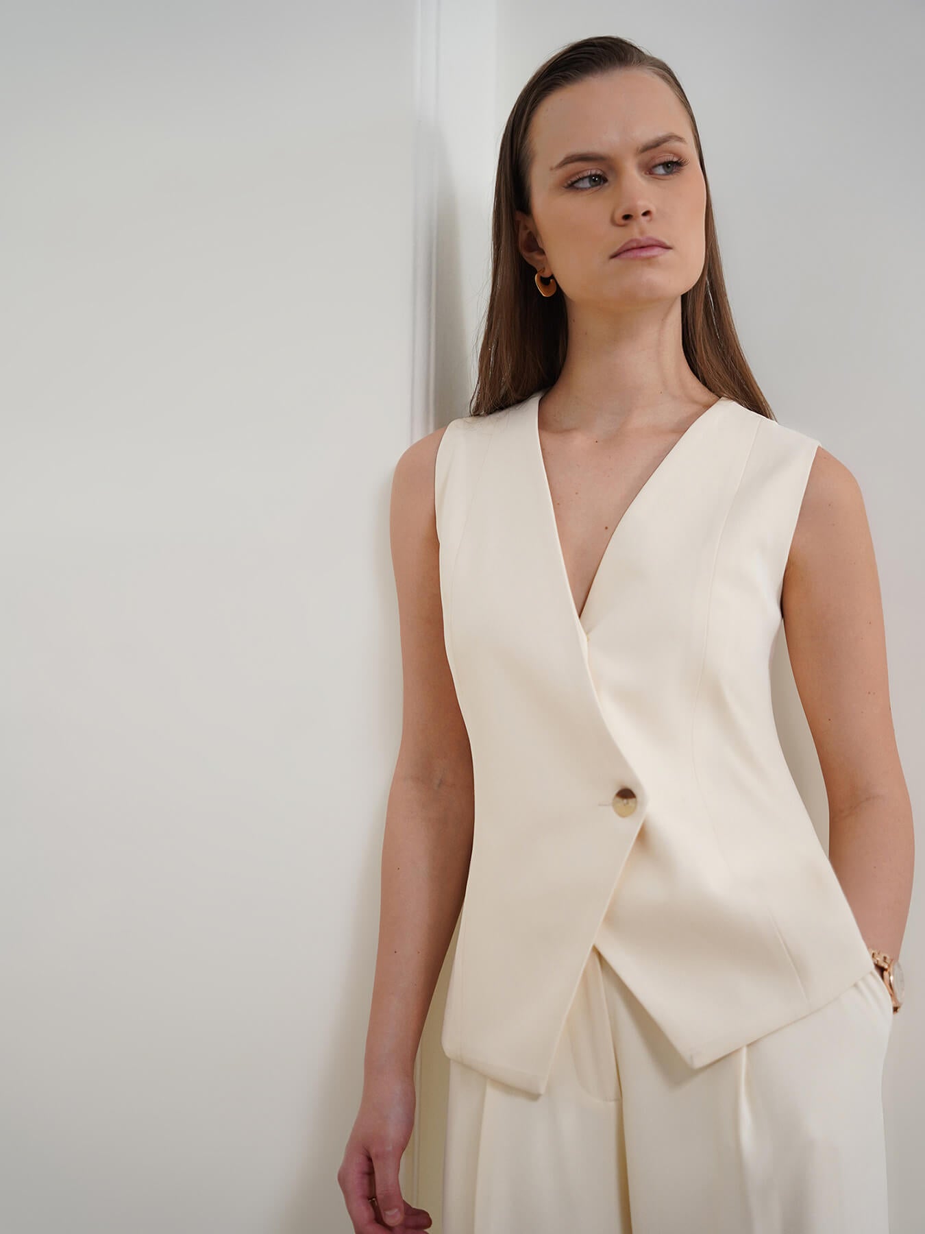 Waistcoat and Trousers Coord - Off White