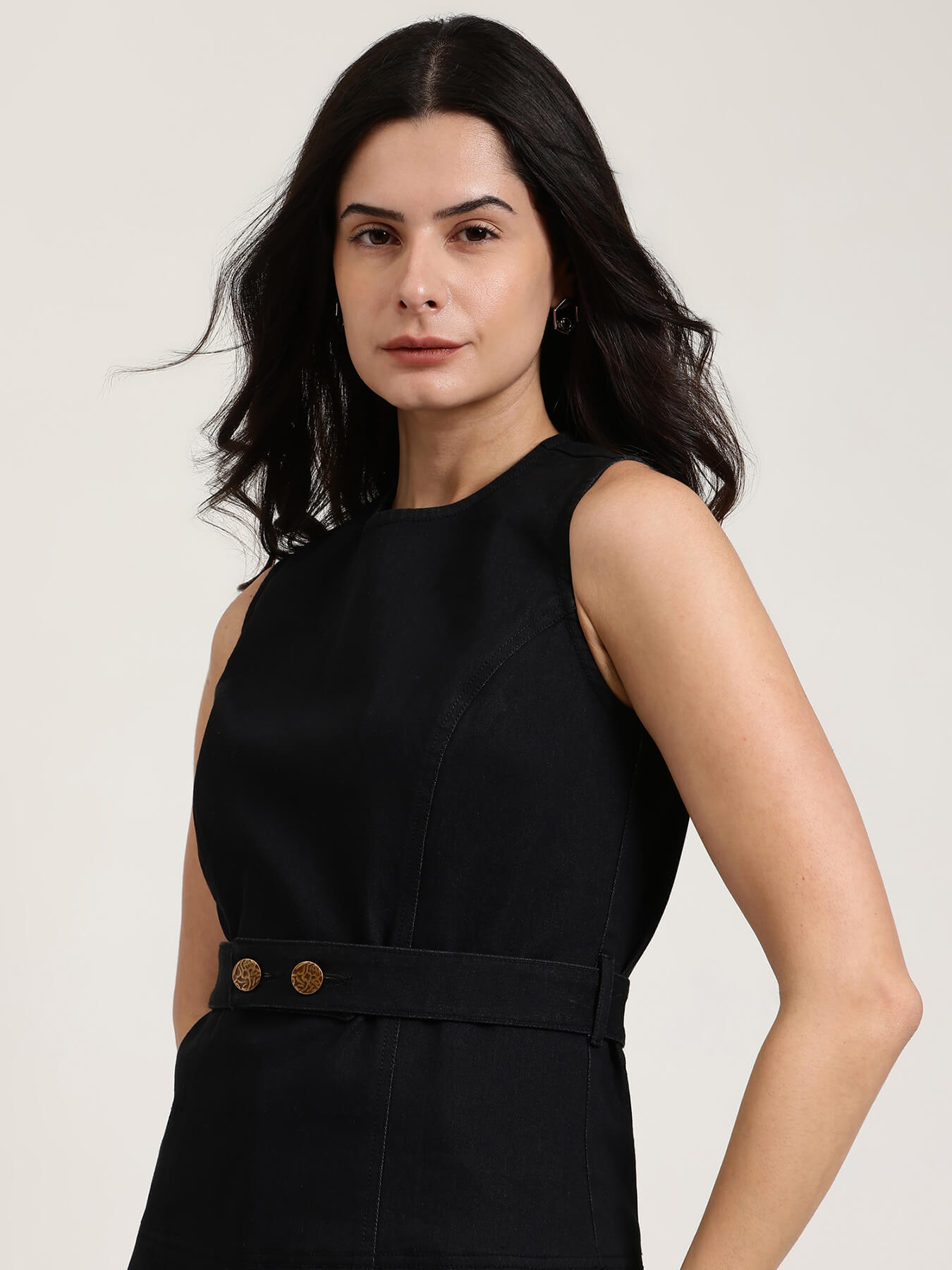 Denim Skirt Co-ord Set - Black