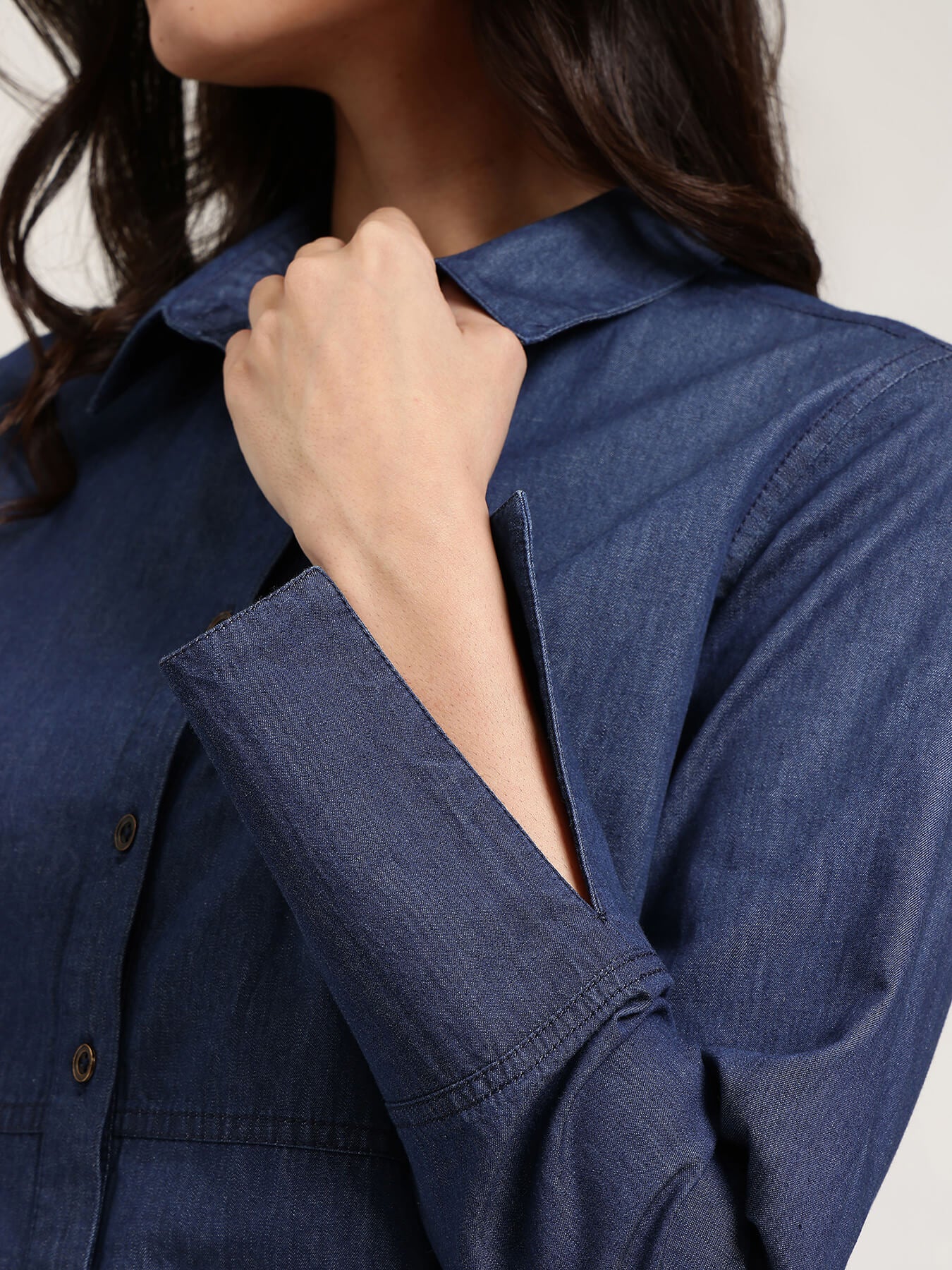 Denim Shirt - Navy Blue