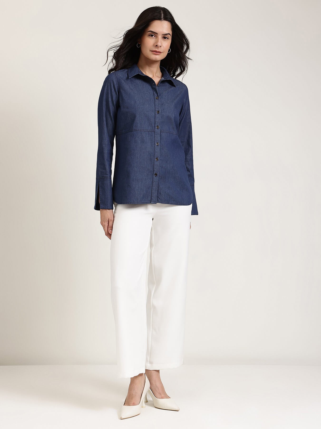 Denim Shirt - Navy Blue
