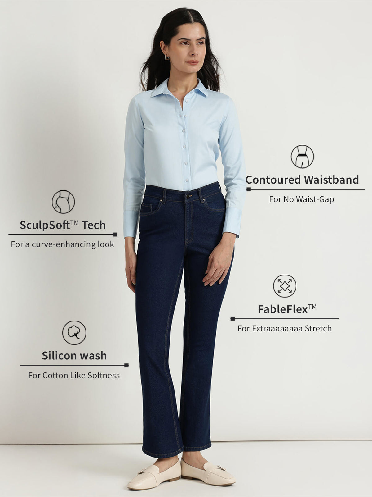 Bootcut Jeans - Dark Blue
