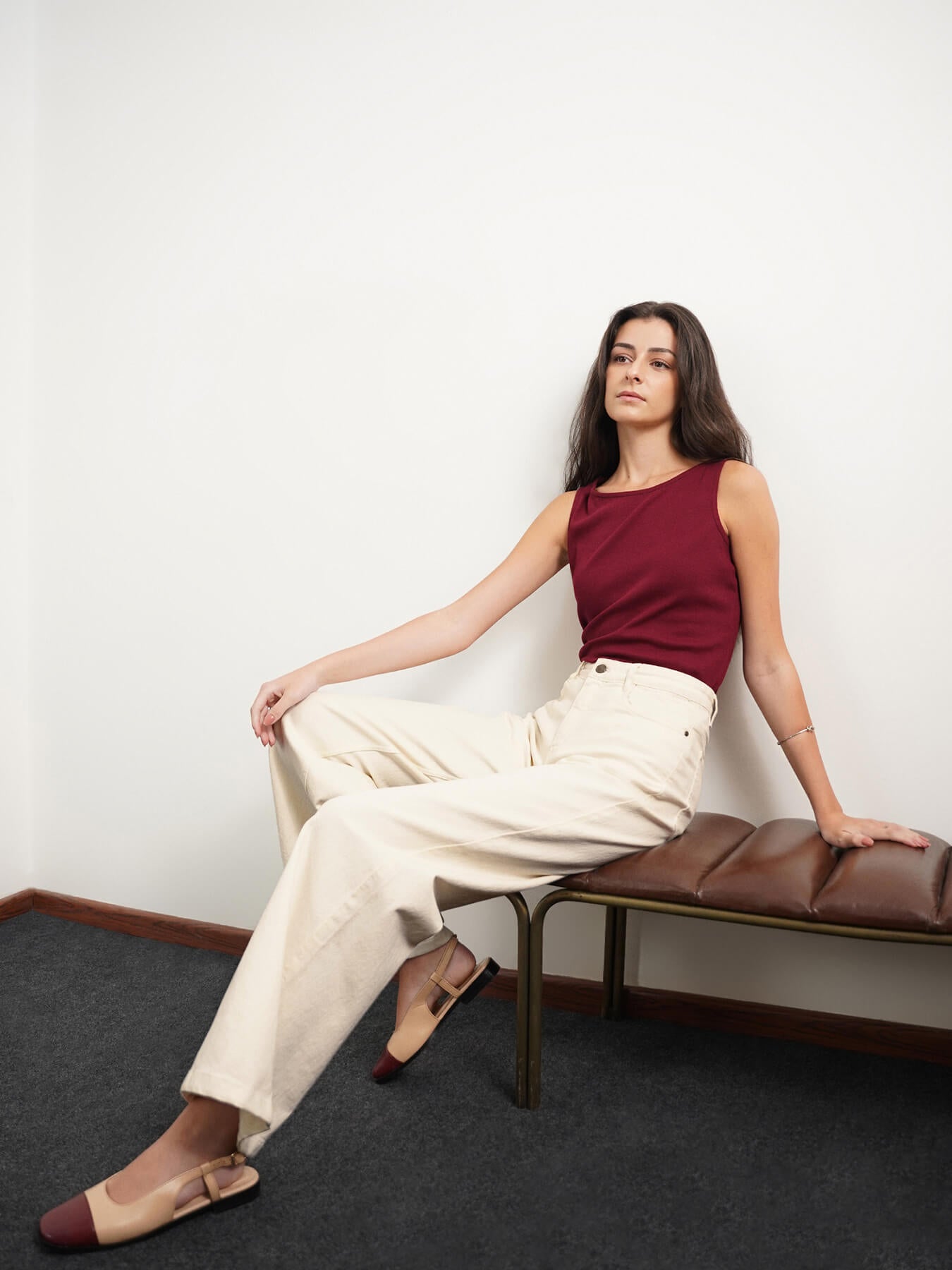 Super Wide Leg Jeans - Off White