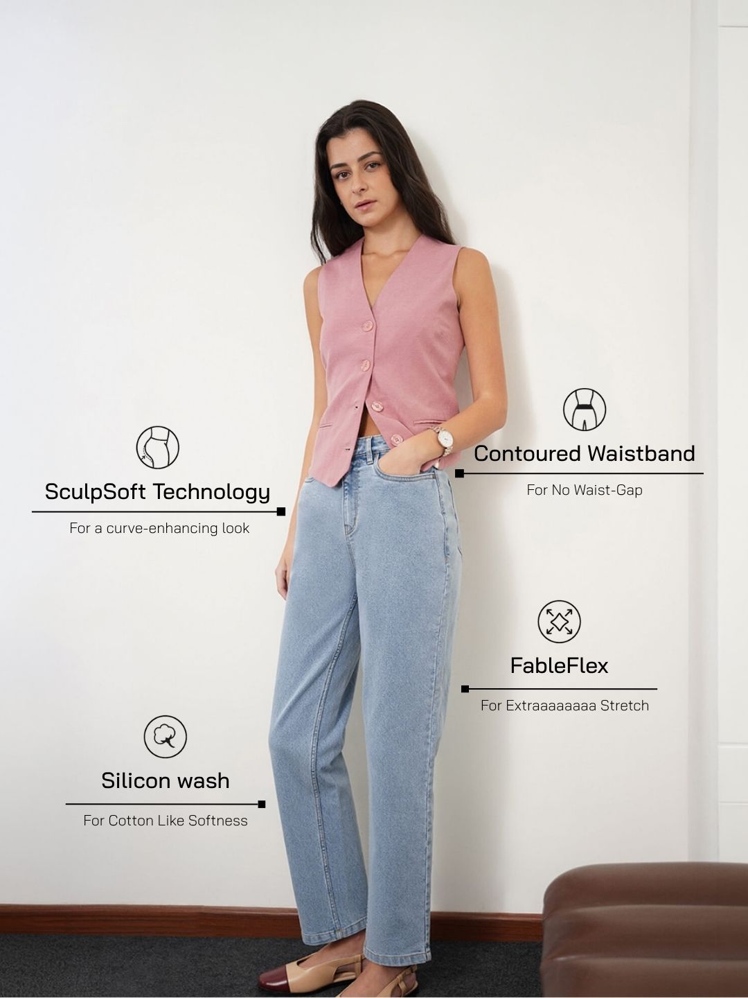 Mom Fit Jeans - Light Blue