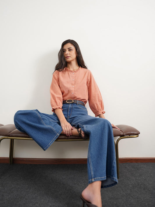 Super Wide Leg Jeans - Blue