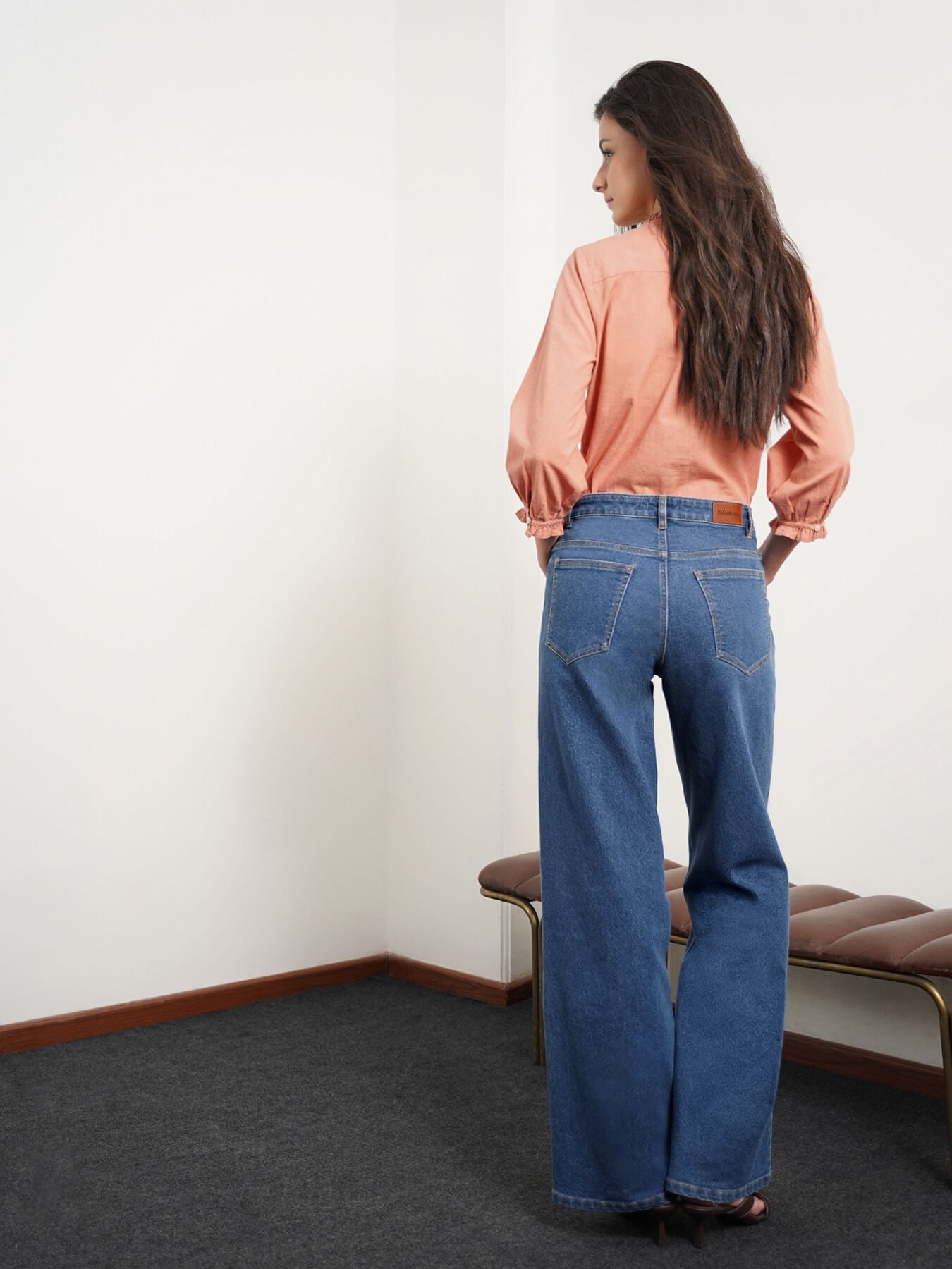 Super Wide Leg Jeans - Blue