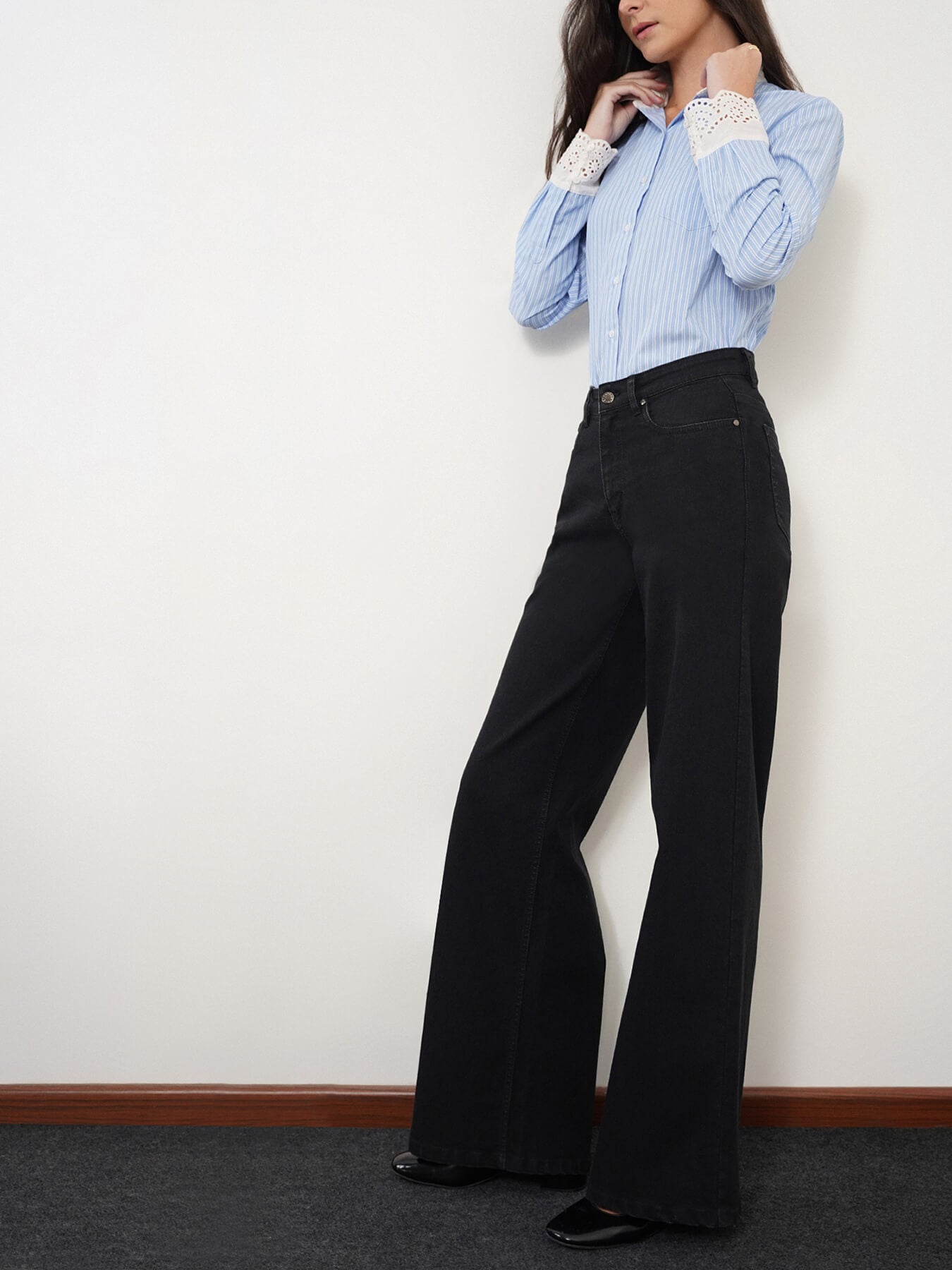Super Wide Leg Jeans - Black